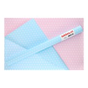 Geschenkpapier Pink / Blau mit Punkten Doppelseitig, 3 mtr.
