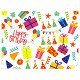 Inpakpapier Happy Birthday, 3 mtr.