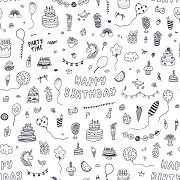 Geschenkpapier Colorable Unicorn Party, 4 mtr.