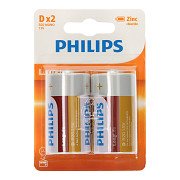 Philips Longlife Batterij Zinc D/R20, 2st.