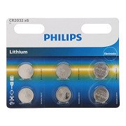 Philips Batterij Lithium CR2032, 6st.