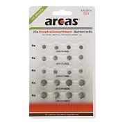 ARCAS Alkaline Knoopcelbatterijen, 20st.