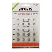 ARCAS Alkaline Knopfzellenbatterien, 20St.
