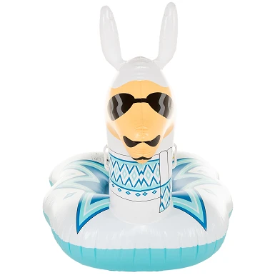 Lama animal aquatique gonflable avec lunettes de soleil
