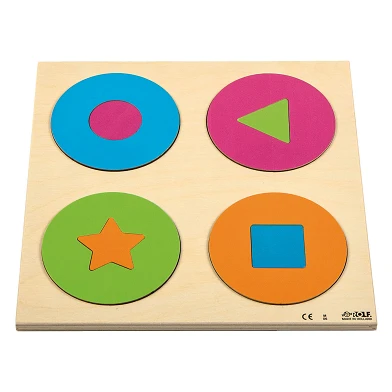 Rolf Relief - Puzzle Découvrez les cercles et les formes de couleur, 8 pcs.