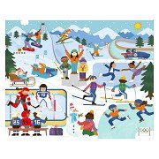 Rolf - Holzpuzzle Winterspiele, 72 Teile.