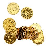 Piratenmünzen, 20 Stück.