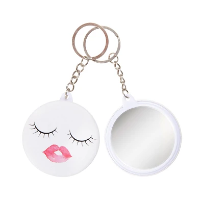 Porte-clés avec lèvres et cils miroir