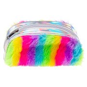 Flauschiges Federmäppchen Rainbow