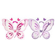 Ailes de papillon avec baguette magique et diadème