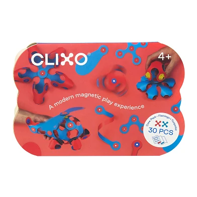 Clixo Magnetisches Bauspielzeug Crew Pack Flamingo, 30-tlg.