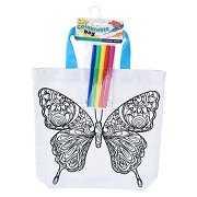 Färben Sie Ihre eigene Tasche - Schmetterling / Pferd