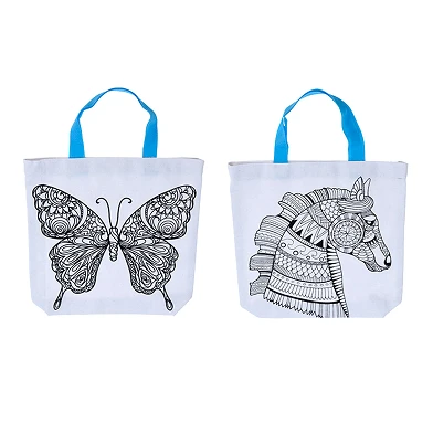 Coloriez votre propre sac - Papillon / Cheval