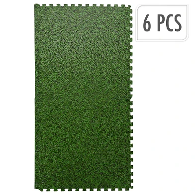Carrelage piscine imprimé herbe, 40x40cm (6 pièces)