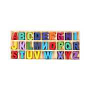 Holzbuchstaben-Alphabet, 130dlg.
