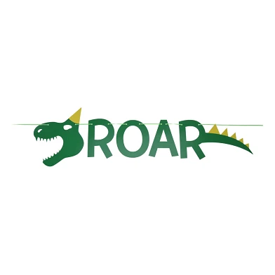 Ligne de drapeau Dino ROAR, 1mtr.