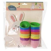 Knutselset Paashaas met Geschenk Eieren, 8st.