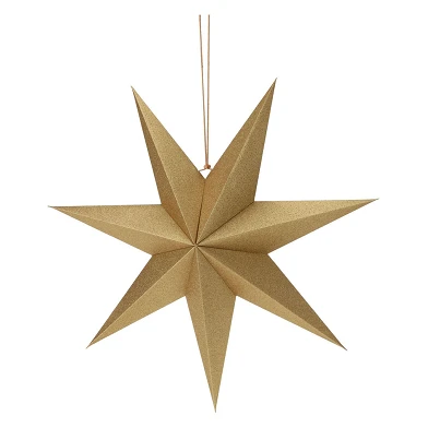 Papier étoile doré, 60 cm