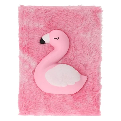 Notitieboek Pluche met Dier - Flamingo
