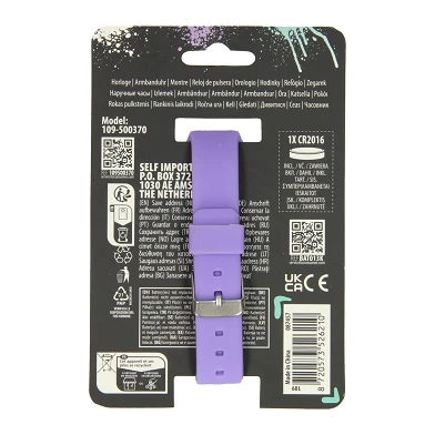 Montre numérique pour enfants en silicone violet