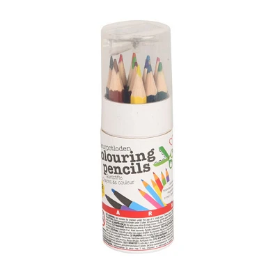 Crayons de couleur en tube, 12 pièces.