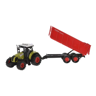 Traktor-Muldenkipper mit zwei Anhängern