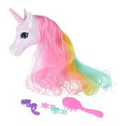 Einhorn-Haarschnittkopf mit 4 Zubehörteilen