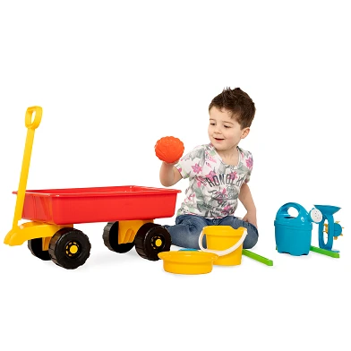 Bollerwagen mit Sandspielzeug
