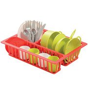 Ecoiffier 100 % Chef-Geschirrkorb mit Geschirr