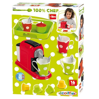Ecoiffier 100% Chef Koffiezetapparaat met Cupjes