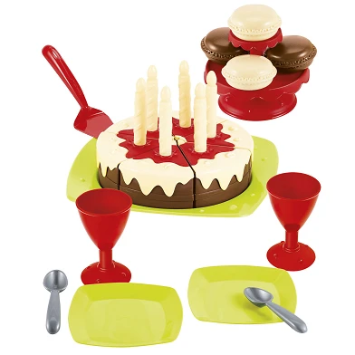 Ecoiffier 100 % Chef-Geburtstagstorte mit Tellern