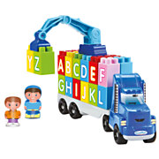Abrick Truck mit Kran und Buchstaben
