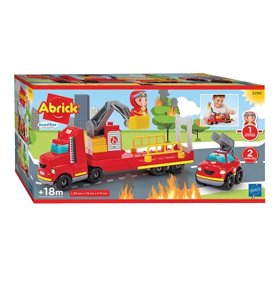 Abrick Brandweerwagen met Brandweerauto