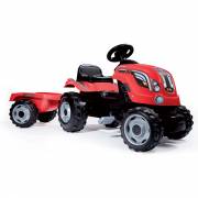 Smoby Traktor mit Anhänger - Rot