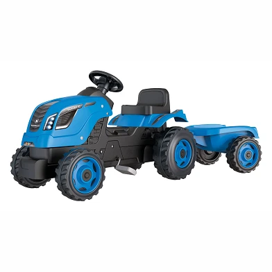 Smoby Farmer XL Tracteur à pédales avec remorque Bleu