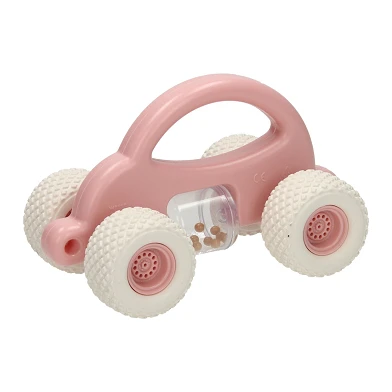 Spielzeugauto für Kleinkinder mit Rassel – Pastellrosa