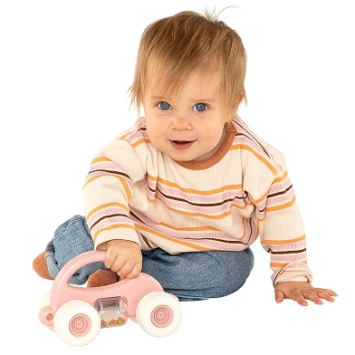 Spielzeugauto für Kleinkinder mit Rassel – Pastellrosa