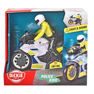Moto de police Dickie avec officier