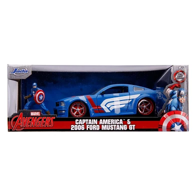 Jada Avengers Captain America avec voiture 1:24