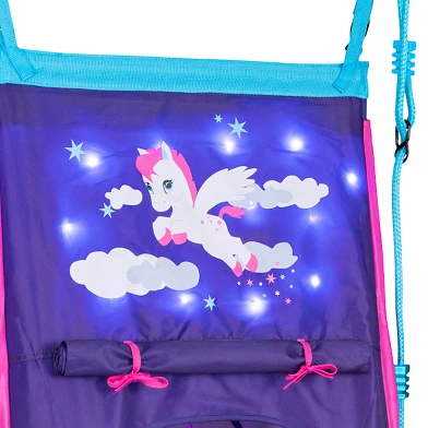 HUDORA Nest Swing Poney avec tente LED