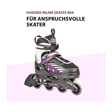 HUDORA Inline Skates Mia Noir/Violet, taille 37-40