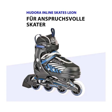 HUDORA Inline Skates Leon Bleu/Noir, taille 37-40