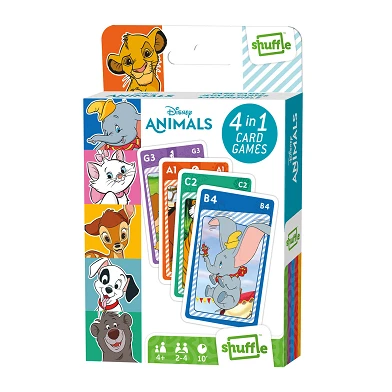 Disney Animals 4in1 Shuffle Kaartspel