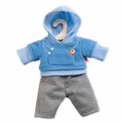 Puppen-Jogging-Outfit - Blau, 28-33 cm