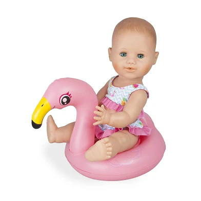 Puppen-Schwimmset Flamingo, 35-45 cm