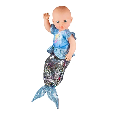 Puppenkleid Meerjungfrau mit Pailletten, 28-35 cm