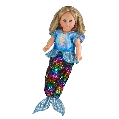 Puppenkleid Meerjungfrau mit Pailletten, 35-45 cm