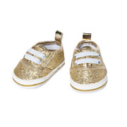 Poppensneakers Glitter Goud, 30-34 cm