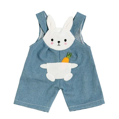 Puppen-Latzhose mit gestreiftem Hemd Bunny Lou, 35-45 cm
