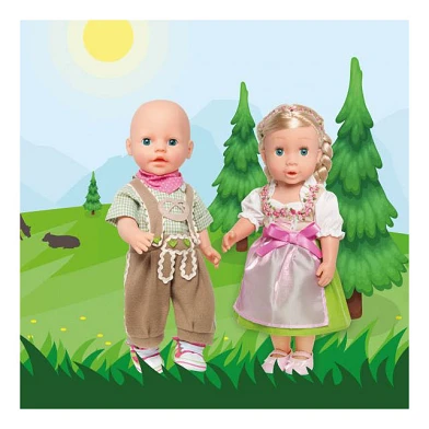 Vêtements de poupée Lederhosen avec chemise et écharpe, 35-45 cm